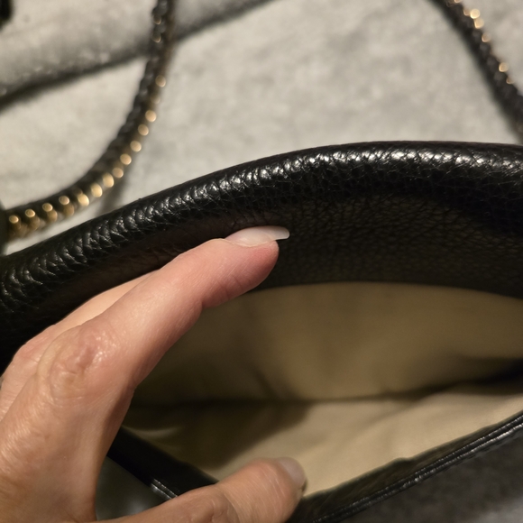 Black Leather Crossbody Bag With Dustbag - Picture 6 of 9